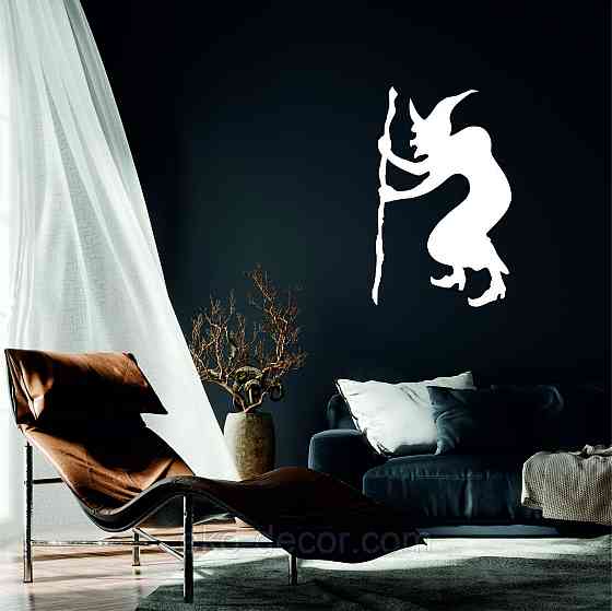 Декоративне настінне Панно «Ведьма», Декор на стіну 50*31 см, Білий Київ