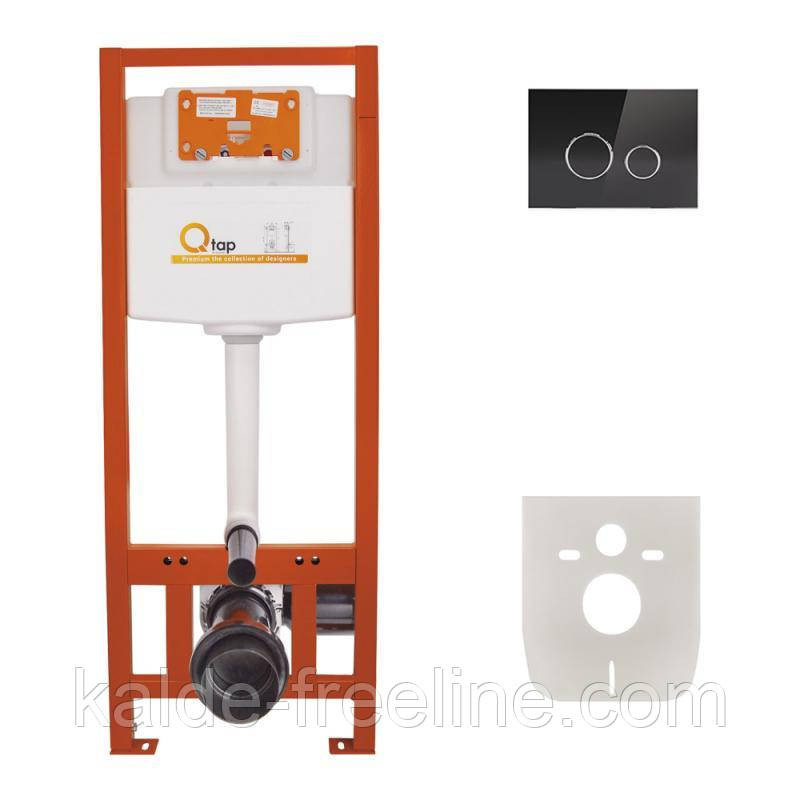 Набір інсталяція 4 в 1 Qtap Nest ST з круглою панеллю змиву QT0133M425V1163GB Харків - фото 1