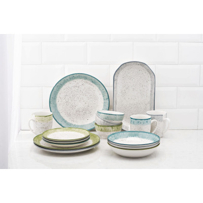 Тарілка Ardesto Siena, 20см, порцеляна, біло-сірий (AR2920SW) Вінниця - фото 9