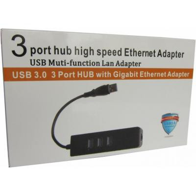 Концентратор Dynamode USB 3.0 Type-A - RJ45 Gigabit Lan, 3*USB 3.0 (USB3.0-Type-A-RJ45-HUB3) Вінниця - фото 4