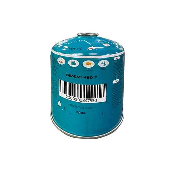 Набір із 12 шт газових балонів різьбових бутанових Quest, 450гр Київ