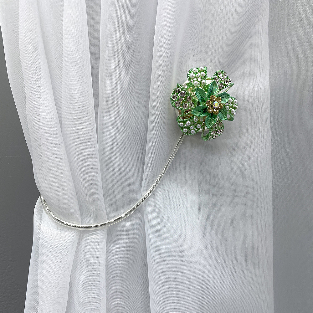 Магніти для штор та гардин "Flowers" набір 2 шт М'ятний (81-234) Київ - фото 3