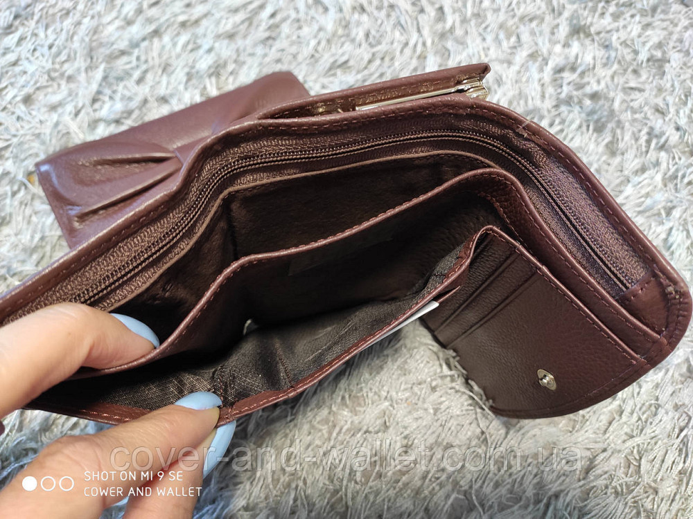 Женский кожаный компактный кошелек с бантом Salfeite Киев - изображение 5