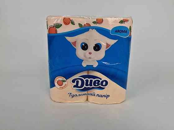 Туалетная бумага(2слоя)  белая с ароматом (а4) Диво Арома ПЕРСИК (1 пачка) Харьков