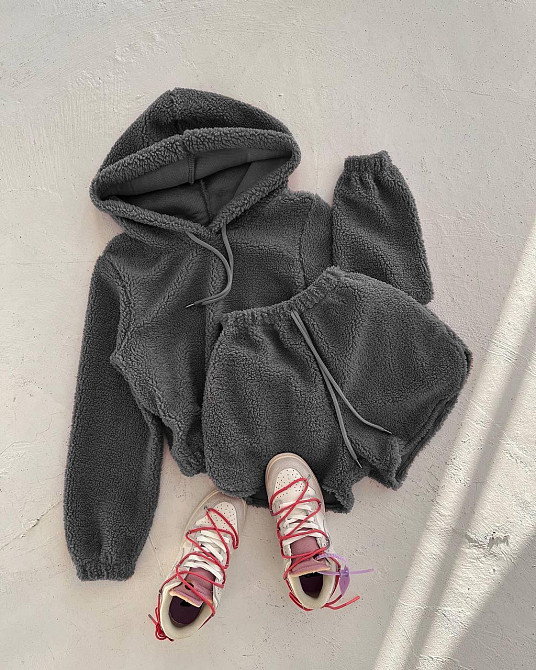 Жіночий затишний домашній костюм двійка з махри тедді Одеса - фото 1