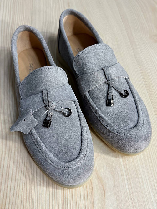 Туфли женские Hengji 336-2 замшевые лоферы с фурнитурой серые, 40, 25,5 см Киев - изображение 11