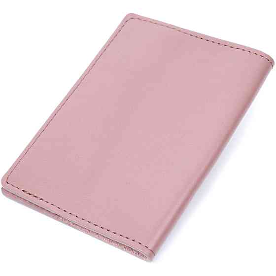 Красива шкіряна обкладинка на паспорт GRANDE PELLE 16795 Пудровий Київ