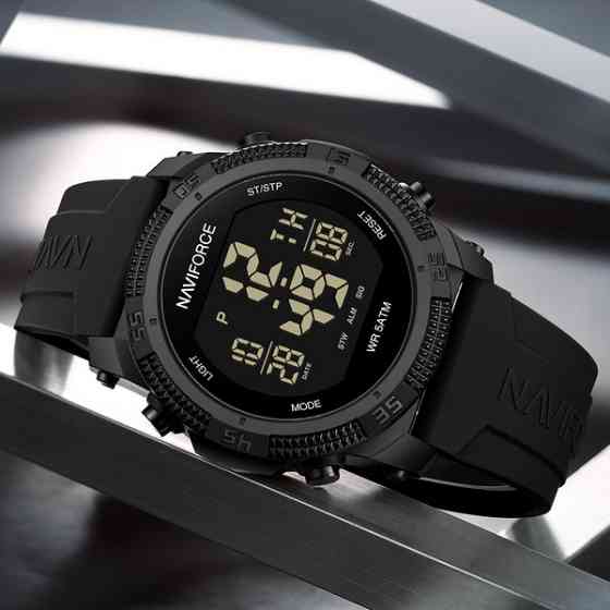 Годинник чоловічий водостійкий тактичний Naviforce Europe Black Paracord (2 ремінці) Чорний Вінниця