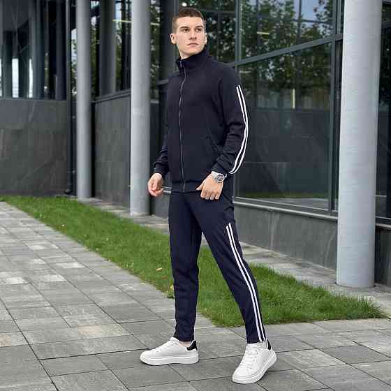 Синій спортивний костюм для чоловіків Pobedov Dollars. Весна осінь спортивний комплект. Київ