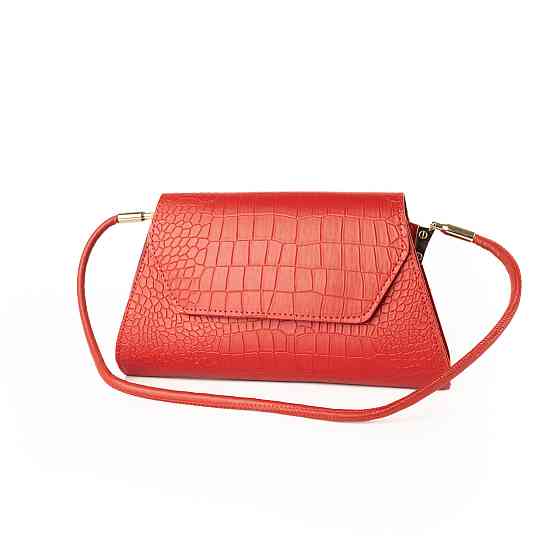 Сумка жіноча, стильний клатч, маленька сумочка через плече, міні сумка зі шкірозамінника, Червона Кам'янець-Подільський