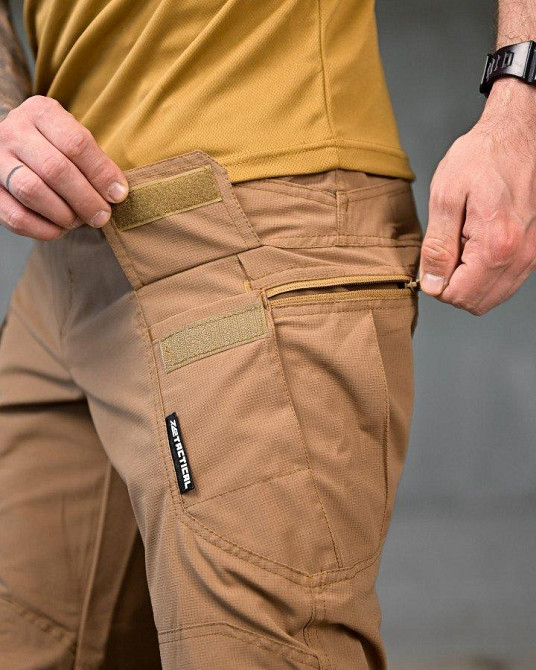 Летние эластичные тактические штаны tarzan  coyot ПП7747 Одесса - изображение 11