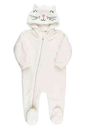 Комбінезон теплий для новонароджених, молочний топ 68 Крохатушка одяг Київ