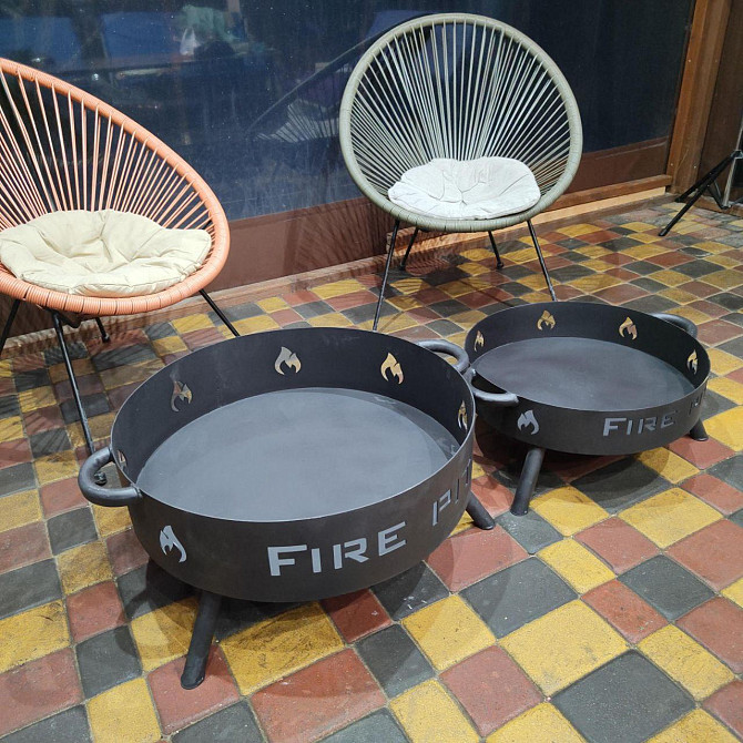 Костровая чаша Fire pit 60 см. от производителя SAB Building. Чаша для огня со складными ножками Харьков - изображение 10
