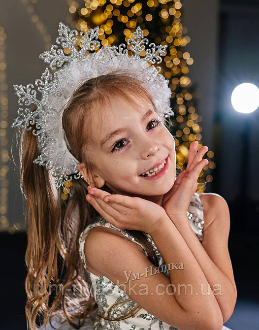 Обруч обідок Сніжинка корона Снігова королева Срібна Кривий Ріг - фото 10