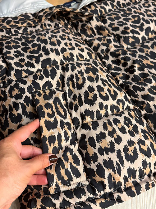 Куртка жіноча Joy one 8318 пуффер комір стійка коротка леопардовий принт коричнева, коричневий, XL Київ - фото 6