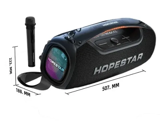 Портативна колонка Hopestar A60 Bluetooth 5.1, 18000 мА·год, RGB, AUX, USB, FM, стильний дизайн Одеса