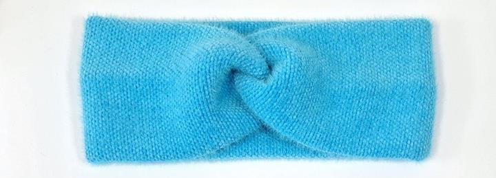 Пов'язка жіноча тепла ангорка блакитна Київ - фото 1