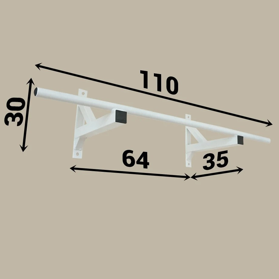 Спортивный настенный турник А044 с прямой перекладиной для дома Киев - изображение 4