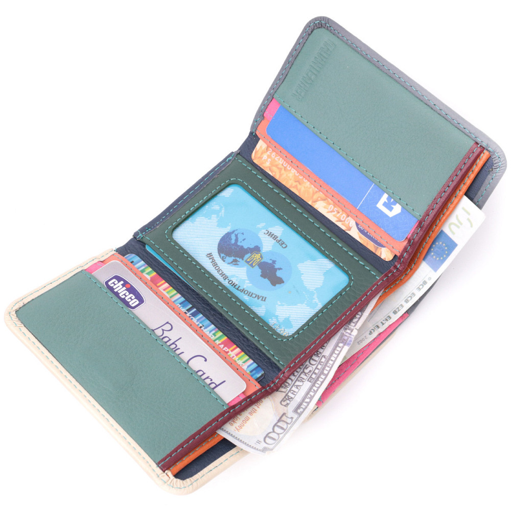 Стильный кошелек для девушек из натуральной кожи ST Leather 22495 Разноцветный Киев - изображение 6