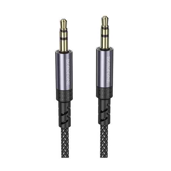Аудио кабель BOROFONE BL24 Graceful audio cable AUX Metal Grey Одеса