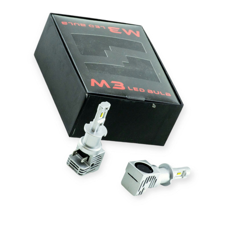 Автолампа H3 12V-24V M3 6500K 27W радіатор та вентилятор LED Мукачево - фото 1