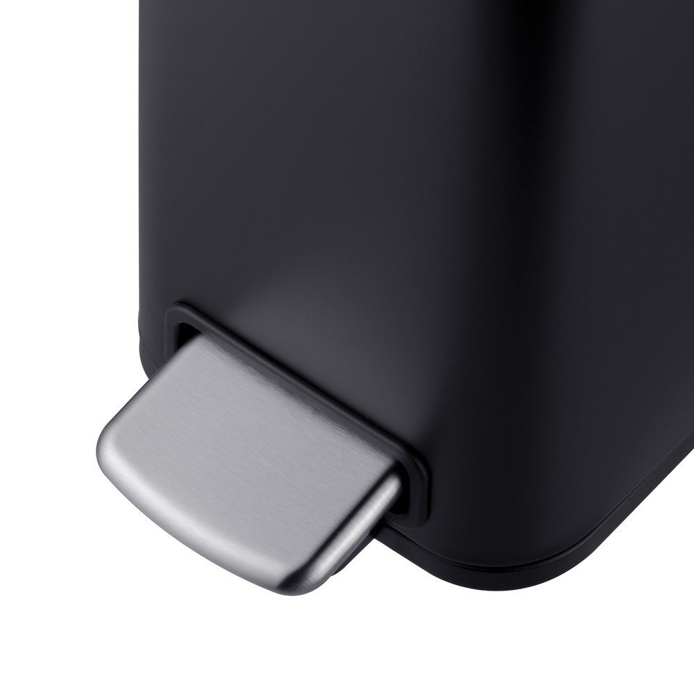 Прямоугольное мусорное ведро с плавным закрытием Mixxus Premium Quadro-TC0105 5 л, черное Харьков - изображение 17