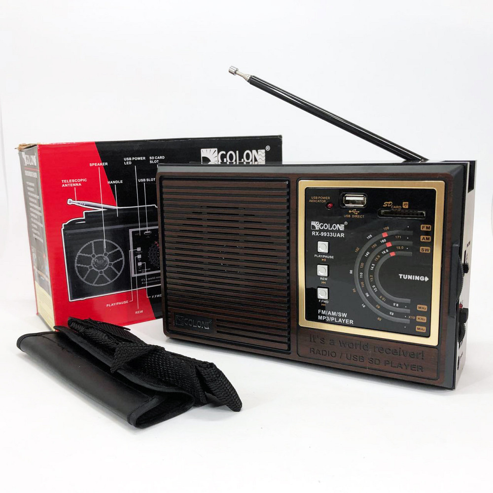 Ретро радіоприймач аналоговий GOLON RX-9933UAR, Стаціонарний радіоприймач, Радіо на кухню UZ-75 Львів - фото 6