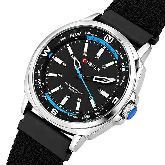 Часы наручные мужские Curren Aqua Comfort Black (2 ремешка) Киев