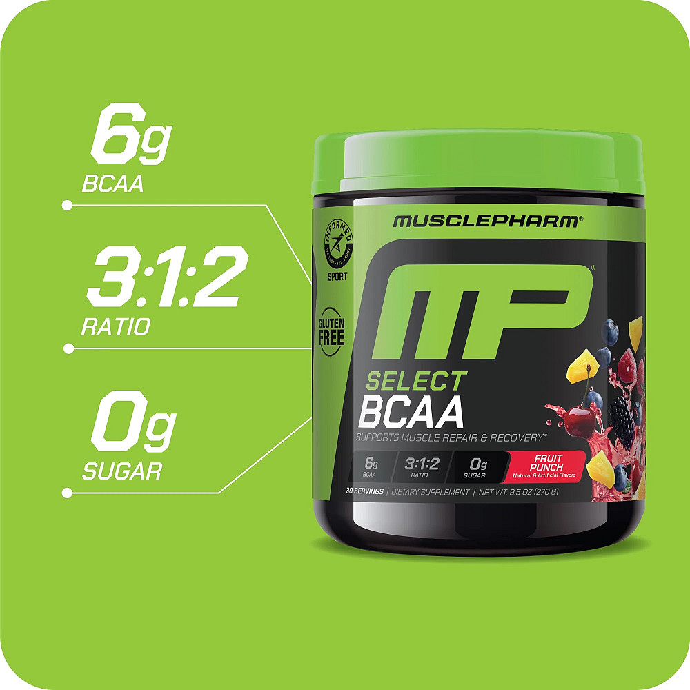 Комплекс аминокислот Muscle Pharm Select BCAA 225 g (Blue Raspberry) Луцк - изображение 7