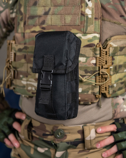 Підсумок на 2 магазини закритий із перегородкою кріплення моллі Чорний Одеса - фото 3