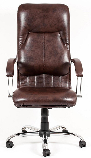 Офисное Кресло Руководителя Richman Nicosia Titan Dark Grey Хром М2 AnyFix Коричневый Днепр - изображение 4