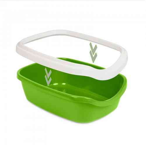 Туалет Природа «Comfort L» для кошек, 41х30х13,5 см (зеленый) Киев