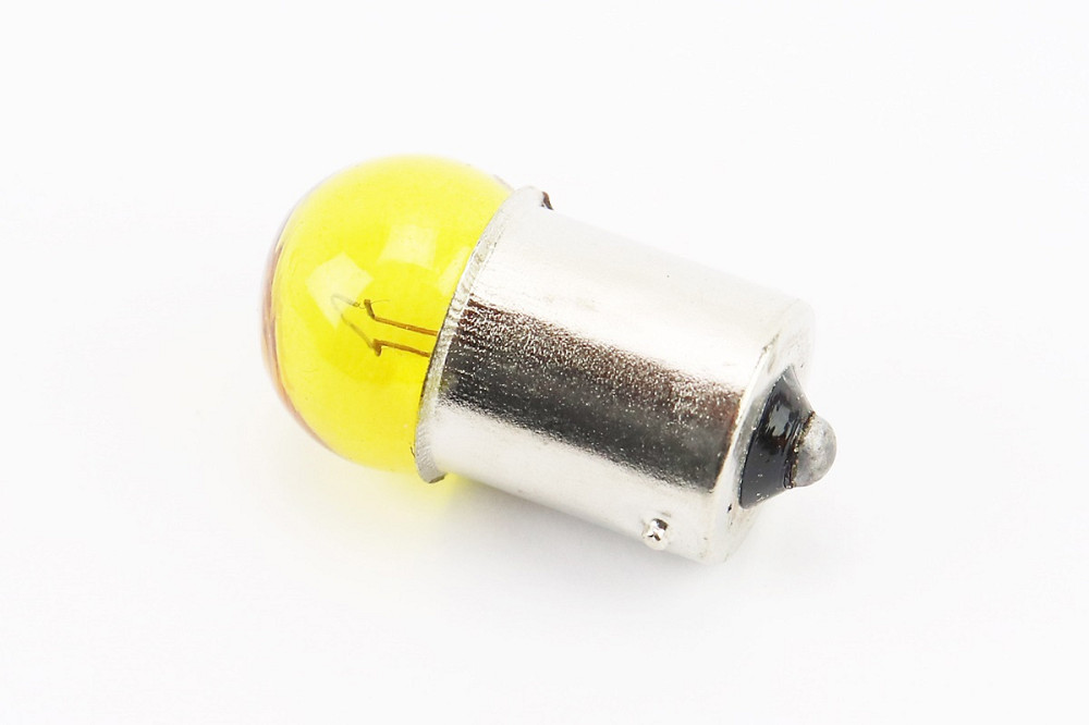 Лампа повороту (жовта з цоколем) 12V / 10W G18 Бершадь - фото 1