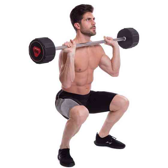 Штанга фіксована пряма поліуретанова LI NUO 3622-50 довжина 122 см 50 кг Київ