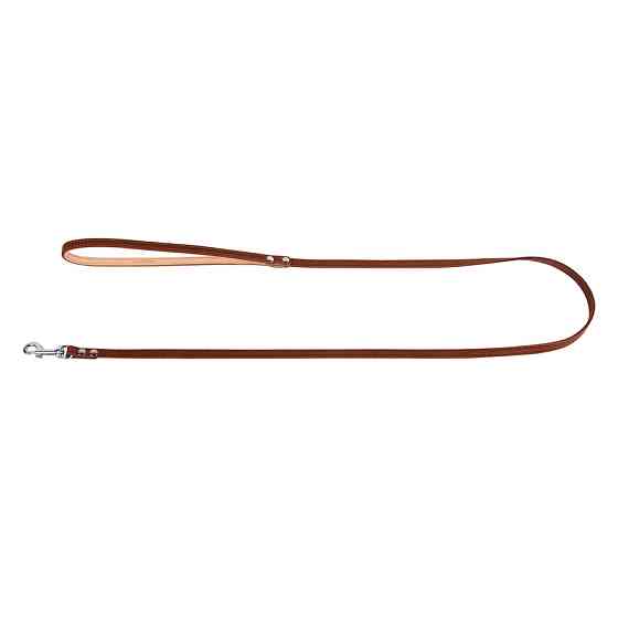 Повідець "CoLLaR" одинарний непрошитий (ширина 8мм, довжина 122см) коричневий Коломыя