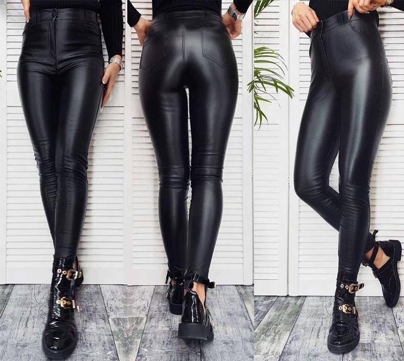 Утеплені жіночі шкіряні штани (хутро) "Dario" оптом | Батал Київ - фото 9