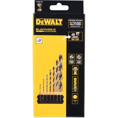 Набір свердл DeWALT в касеті для Tough Case, по металу Black &amp; Gold, 1/4 дюйма, 8 шт (DT70831) Вінниця - фото 1