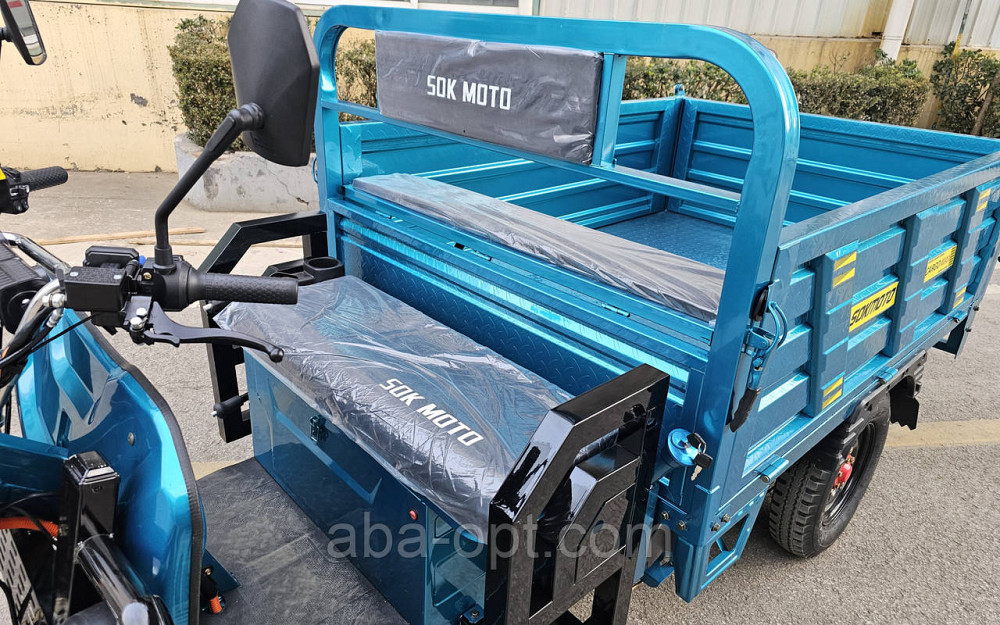 Електричний трицикл вантажний-гібридний кузов 1,8 м SOK CARGO MAX 2500W-72V-58,5Ah ГІБРІД шини Одеса - фото 3