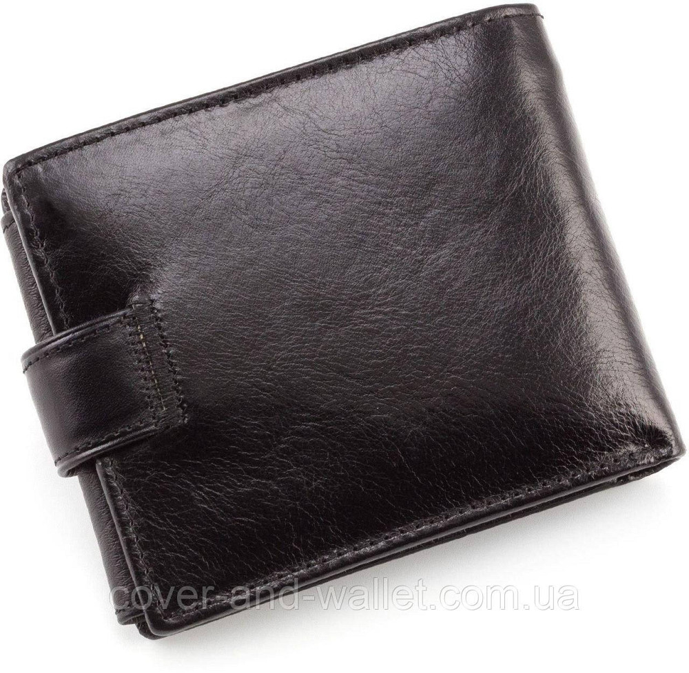 Шкіряний чоловічий портмоне з гладкої шкіри ST B 102 Leather Київ - фото 3