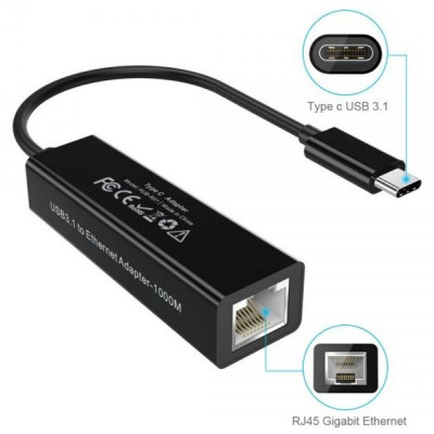Адаптер USB-C to Gigabit Ethernet Choetech (HUB-R01) Вінниця - фото 3