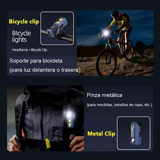 Налобний ліхтар YEMAO YM-T615, 500LM, (White+Red), Сенсор, ЗП Type-C Дніпро