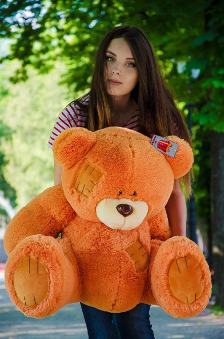 М'яка  іграшка подарунок на 8 березня плюшевий ведмедик,  плюшевий ведмедик Потап 90 см Карамельний Тернопіль - фото 3