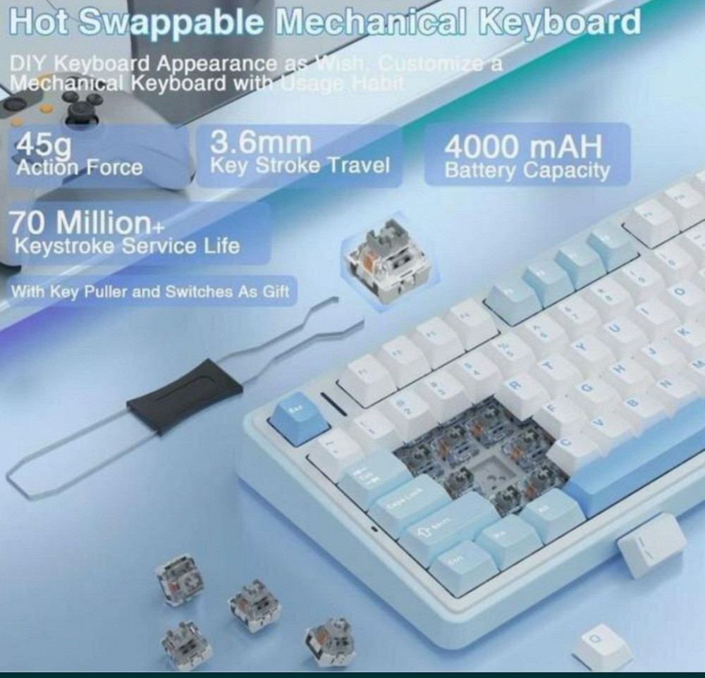 Ігрова Бездротова Клавіатура AULA F75 Київ - фото 2