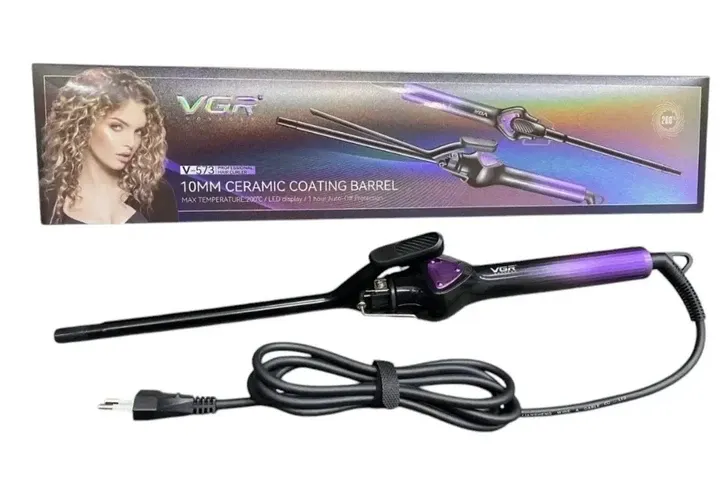 Плойка для афро-кучерів VGR V573 з керамічним покриттям і затискачем, швидкий нагрів, стильна укладка Одеса - фото 3