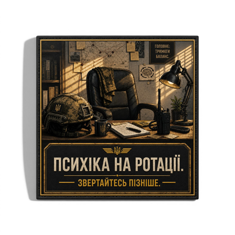 Патч / шеврон Психіка на ротації. Звертайтесь пізніше Запоріжжя - фото 1