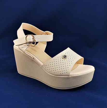 Жіночі Сандалі Босоножки на Танкетці Платформа Бжевелітні (розміри: 40) - 15 Дніпро