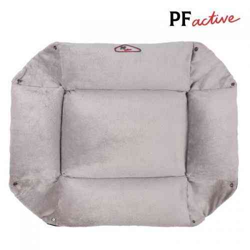 Лежак-трансформер Pet Fashion «Simon» для собак, 54х66х20 см, сірий/чорний Вінниця