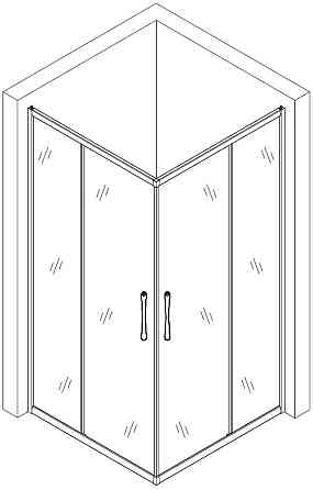 Душова кабіна квадратна без піддона ODRA N80FS (N80) BRAVO (1уп.) Київ