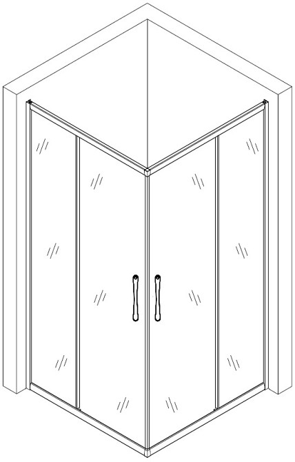 Душова кабіна квадратна без піддона ODRA N80FS (N80) BRAVO (1уп.) Тернопіль - фото 2