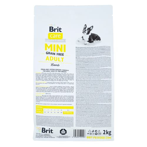 Корм сухий Brit Care Grain Free Mini Adult Lamb для дорослих собах мініатюрних порід з ягням 2 кг Київ - фото 3